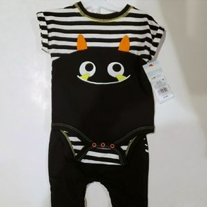 NWT Cat & Jack 0-3 month Halloween Monster Outfit